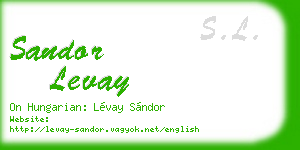 sandor levay business card
